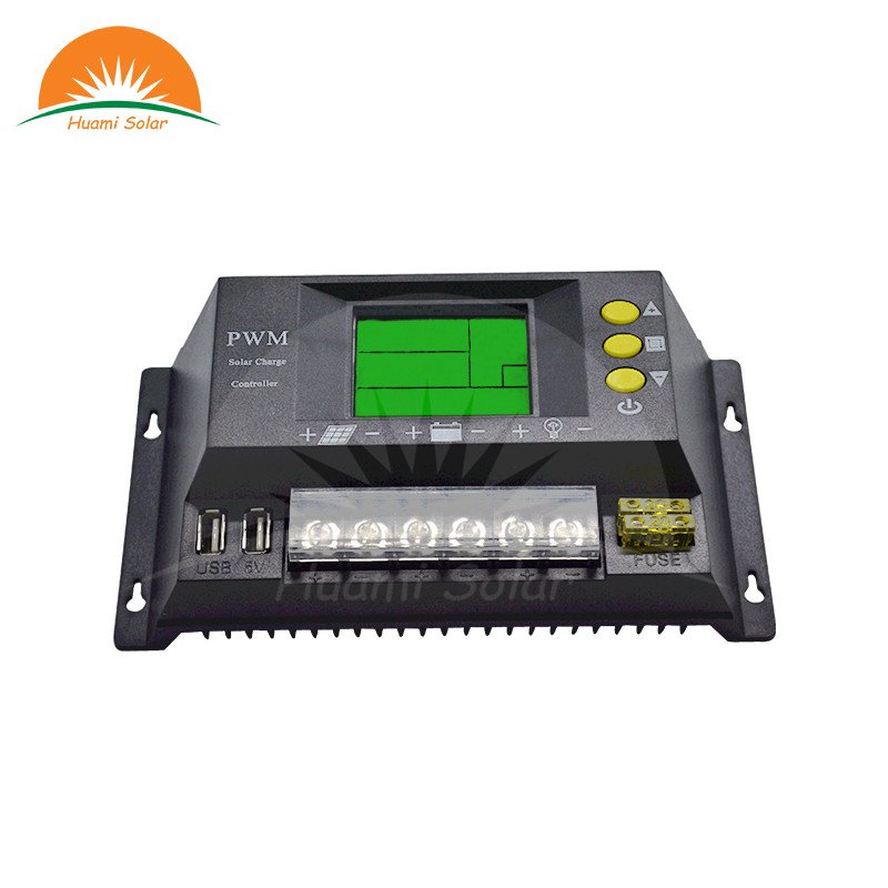 12V/24V 10A Small LCD PWM Solar Charge Controller HM-10A