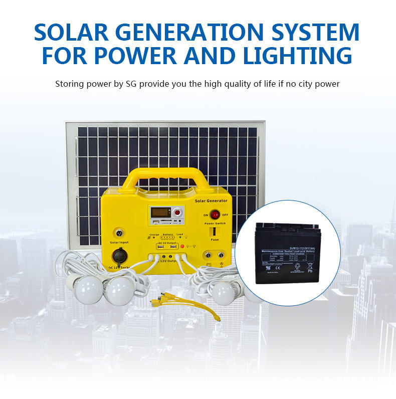 long lighting time portable solar generator kit 65ah high brightness for manyfacturer-1